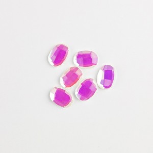 STRASS OVAL 8x6 PINK AB 10